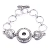 Coloré Argent Or Rose Couleur 18mm Snap Bouton Coeur Charmes Bracelet Bracelet pour Femmes Fournisseur En Gros