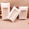 50pcs نمط جديد DIY Clear Kraft Paper Window Palow Box 12.5x8x2cm /12.5x7x2cm/ 16x7.8x2