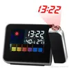 Zaman İzleme Projektörü Çok İşlevli Dijital Çalar Saatler Renk Ekran Masaüstü Saat Ekran Hava Takvimi Zaman Projektör WVT0235