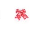 1Pc Simple rustique toile de jute flocon de neige noeud papillon noeud papillon pour la décoration d'arbre de noël (couleur naturelle) primaire