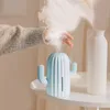 340ML USB Ultra Air Humidifier Cactus Timing Aromatherapy Essential Oil Diffuser Aroma Mist Maker Fogger Mini light car Y200416