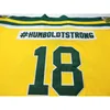 Chen37 Rera 남자 진짜 풀 자수 #18 Humboldt Broncos 18 #humboldtrong 빈티지 그린 하키 저지 또는 사용자 정의 이름 또는 번호 저지