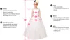 Pink Ball Gown Girls Pageant Dresses With Beading Sash Princess Flower Girl Dress Golvlängd Tulle Appliced ​​First Commonion Gowns 407