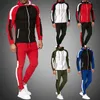 Outono inverno mens tracksuit conjunto 2 pcs set homens gradiente sweatsuits esportes terno ginásio roupas executando homens vestuário homens conjuntos de homens 201012