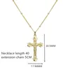 WANTME New Genuine 100% 925 Sterling Silver Religion Christ Jesus Cross Charm Chain Pendant Necklace for Women Men Fine Jewelry Q0531