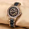 Sunkta Kobiety Zegarki Dress Moda Prezenty Zegary Luksusowe Marki Ceramika Kwarcowa Bransoletka Nadgarstek do montre Femme 220122