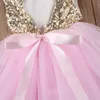 Princesa Kids Baby Dress para niñas Fancy Wedding Dress Sin mangas Lentejuelas Party Birthday Bautismo Vestido para niña Vestidos de verano LJ200827