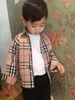 Camicia per ragazzi autunno-primavera piena Camicia casual con colletto rovesciato Manica scozzese per bambini039 Camicie per bambini di 37 anni4914373