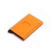 Blokowanie RFID Slim cienki uchwyt na kartę kredytową Aluminium metalowy identyfikator posiadacz karty Slim Card Case Mini Kieszonkowy Portfel dla mężczyzn Kobiet