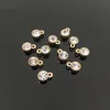 Shining Small Zircon Pendants Charms Heart Round Shape Crystal Charms För Armband Halsband Smycken DIY Tillverkar Partihandel