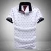 Męskie koszulki polo z nadrukiem 100% bawełna Krótki rękaw Camisas Turndown Collar Koszule męskie