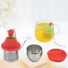 Creative Tea Infusers Silikon Tecknad Te-läckage Rostfritt Stål Teas Filter Silikagel Återanvändbara Te-Tools T9I001741