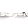 20 mm 316L Stahl Uhrenband hohl gebogene Ende Glide Lock Verschluss Silberbürstenarmband für Rolx Vintage Submarin Oyster2659