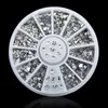Decorações de arte das unhas Dicas de decoração 3D Crystal Glitter Rhinestone White AB Acrílico Diamante Acessórios da Roda de Diamante