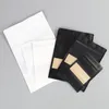 500pcs/lot Black white Kraft Paper Window Bag Stand up Snack Cookie Tea Coffee Packaging Bag Paper Gift Pouch5