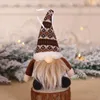 Ornement de Noël en peluche tricotée Arbre de Noël Gnome Poupée Tenture Pendentif Décor d'arbre de vacances cadeau Décorations