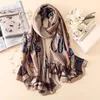 Silk Scarf Women Scarves sjalar och wraps Bandana Hair Scarf Crinkle Chiffon Hijab Mousselin Foulard Femme43603366496774