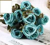 Silk flower simulation rose 8 head foreign trade Decorative Flowers Seattle wedding decoration available