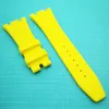Cinturino per orologio in caucciù di colore giallo 27mm 18mm Chiusura pieghevole Lug Size Cinturino AP per orologio Royal Oak 39mm 41mm 15400 15390