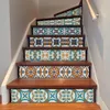 yazi 6PCS Removable Step Self-Adhesive Stairs Sticker Ceramic Tiles PVC Stair Wallpaper Decal Vinyl Stairway Decor 18x100CM 1007