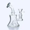 NEW Arrivals : 5.5 Inch Glass Water Bongs With Glass Bowls 14mm Female Blue Green Gray Beaker Bongs Glass pipe for smoking