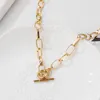 Heißer Verkauf Mode Kreis Bar Kreuz Dicke Kette Halskette Anhänger Gold Silber Farbe Choker Halsketten Frauen Schmuck