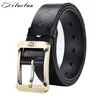 Aoluolan Brandgürtel Echte Lederdesigner Luxus hochwertiger Stecknadelschnallen Gürtel für Luxusjeans Kuh Strap3019179