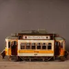 Oggetti decorativi Figurine Tram vintage Retro Tramcar Figurine Diecast Bus Modello Streetcar Statua Home Decor Ornamento Collezione regalo Ho