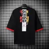 T-shirt da uomo 2023 Hip Hop Patchwork Tshirt Streetwear Uomo Cool Mezza manica Nera Camicia allentata estiva Moda Punk maschile