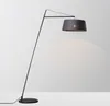 Duże Nordic Lampa podłogowa E27 Lampa podłogowa Tkanina Cień Duży Dom Oświetlenie Czarny Metal Czarny Cień Oświetlenie Mody
