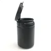 Freeeship 30pcs 60 мл 2oz HDPE черное белое вытягивание кольца пластиковые таблетки бутылка с легкой открытой крышкой для косметической упаковки.