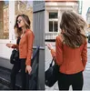 Autumn Winter Women Casual Jacket Suits Short Coat PU Leather Fashion Lady Slim Jacket Outwear Blazers