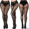 1 stks Womens Sexy Fishnet Panty Jacquard Weave Pantyhose, Garens Kousenband Grid Kousen Slang Sexy Lingerie Collant 211221