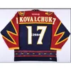 Real Men Real Broderie complète 17 Ilya Kovalchuk 0203 Atlanta Thrashers GameWorn Team Russia Jersey ou personnalisé n'importe quel nom ou numéro7190312