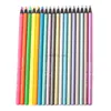 12ピースメタリック無毒の色鉛筆+ 6蛍光色鉛筆描画スケッチY200709