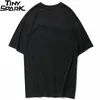 힙합 T 셔츠 스트리트웨어 대형 재미있는 낙지 남자 하라주쿠 티셔츠 일본식 여름 탑 티 티셔츠 셔츠 검은 색 LJ200827