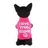 Pets Coats Pet Cat Dog Ubrania Summer I Kisses Style Pupppy Doggy T Shirt Vest Girl Dog Apparel4346486