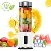 BPA FREE USB Rechargeable Smoothie Blender Battery Personal 380ml Glass Smoothie Blender Juicer Easy Small Portable