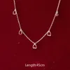 Real 925 Sterling Silver Geometryczny Okrągły Choker Naszyjnik do Moda Kobiety Minimalistyczna Biżuteria Cute Akcesoria Prezent Q0531