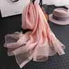 Hot 2022 Luxury Brand New Women's Scarf Fashion Lady Solid Silk Scarves Print Shawls and Wraps Pashmina Foulard Bandana Hijab Y220228