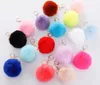 37 Colors 8cm Imitate Rabbit Fur Ball Keychain Pom Car Keychain Handbag Keychain Fluffy Faux Rabbit Fur Key Ring