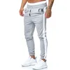 Nya män joggare byxor mens randig elastisk midja gym kläder manlig smal passform träning springa sweatpants 201221