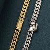 Edycja 6mm Iced Out Cuban Chain Bling Naszyjnik Złoty Miami Kubańska Łańcuch Link Dla Kobiet Męski Hip Hop Biżuteria Gifts 220209