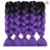 Ombre Trzy dwa kolory mieszanki Kanekalon Plejanie Włosy Syntetyczne Jumbo Braids Hair Extensywne 24 calowe szydełko warkocze Hurt Hurt 9002676