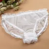 3PCSlot Womens Sexiga Silk Panties Lady Underwear Georgette Kvinnlig midja Transparent trosor 201112