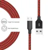 S20 S8 için Tip C Kablosu Kıvrımlı Metal Bağlayıcı Kumaş Naylon Örgü Mikro USB Kablosu Kurşun Şarj Kablosu Mikro / Tip C Samsung S20