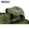 Tacvasen Winter Airsoft Military JacketMenフリース戦術ジャケットサーマルフード付きジャケットコート秋のアウターメンズ衣類3XL 201127