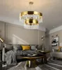 Licht Luxus einfache LED Kristall Kronleuchter Edelstahl Nordic Wohnzimmer Esszimmer Pendelleuchten Schlafzimmer Studie Pendelleuchten