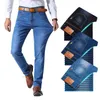 plus storlek män byxor klassisk stil män märke lee män jeans jeans business casual stretch smal denim byxor svart byxor g0104