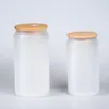 12 uncji 16 uncji szklany słoik z bambusową pokrywką słomką pieczołkowane butelki do przechowywania żywności kontenerowe przechowy